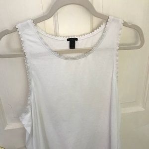 J.Crew white scallop top